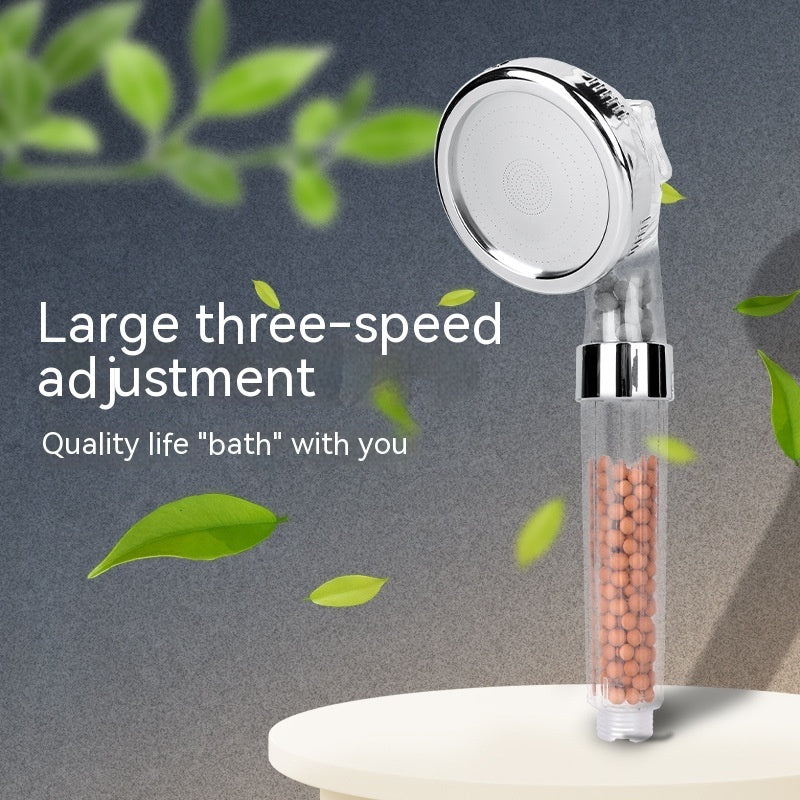 3-Speed Anion Supercharged Filtering Shower Head Nozzle