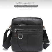 Unisex Retro Messenger Bag Leather Crossbody Solid Cowhide