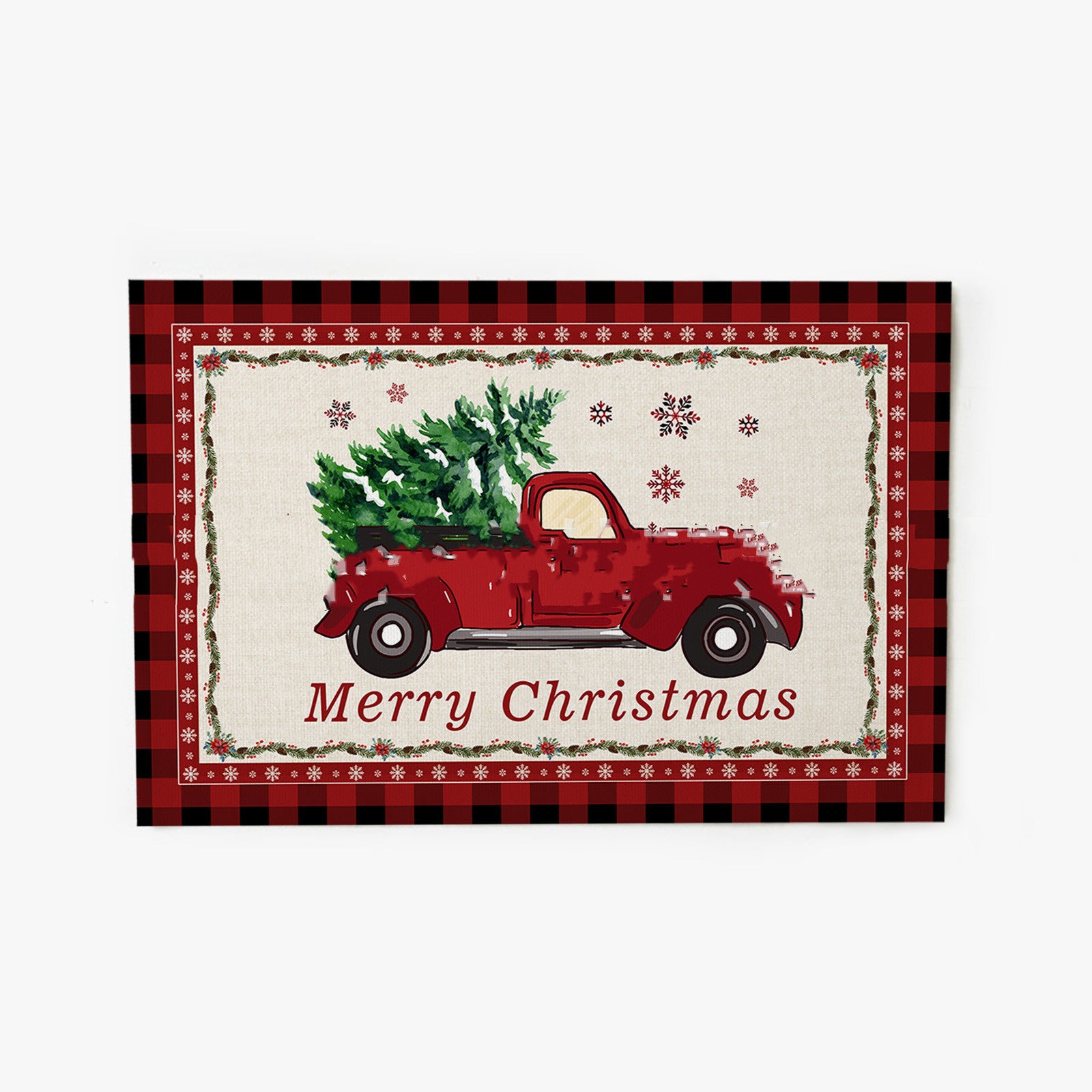 Haig Elk Christmas Tree Cotton And Linen Table Mat