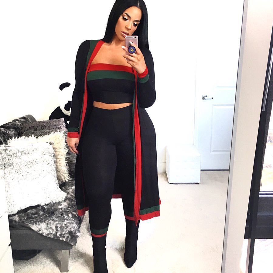 Women's Polyester Tracksuit Set 3 Piece Casual Regular Fit
