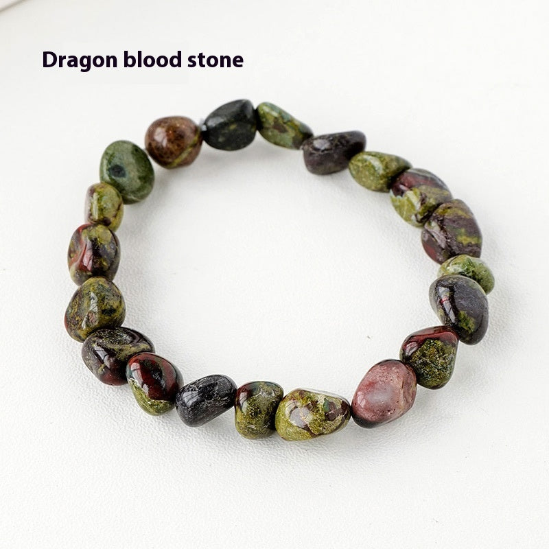 Natural Amethyst Large Particle Gravel Rolling Stone Bracelet