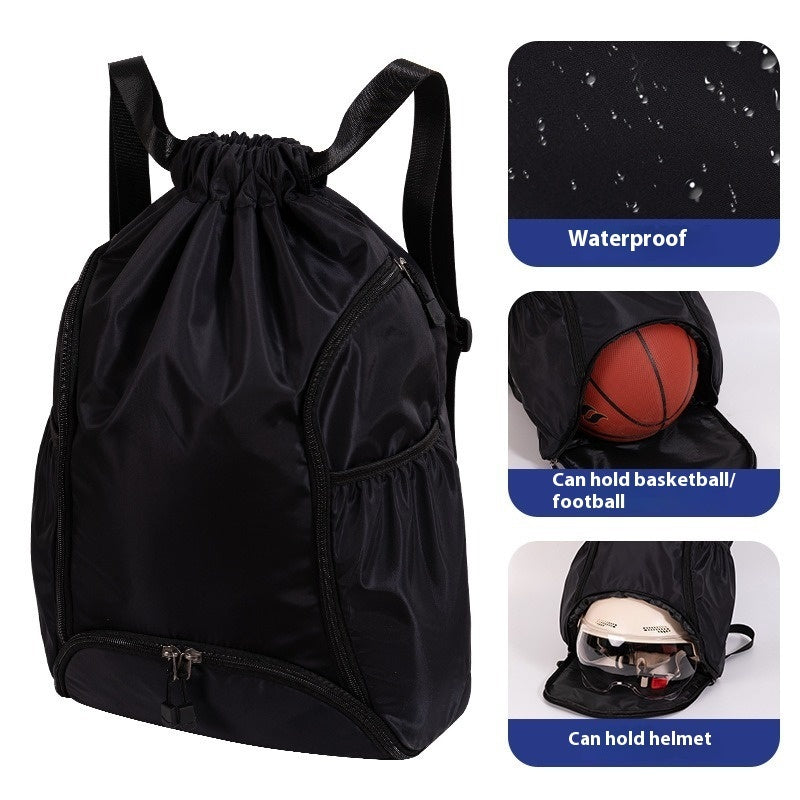Unisex Polyester Large Cube Backpack Drawstring Gym Bag
