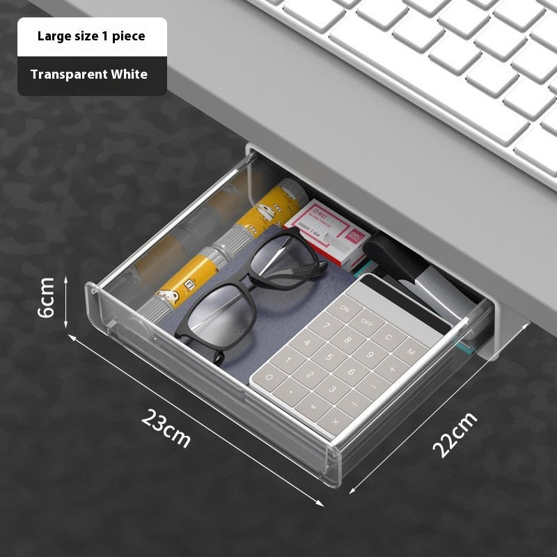 Hidden Paste Drawer Under Table Office Organizing