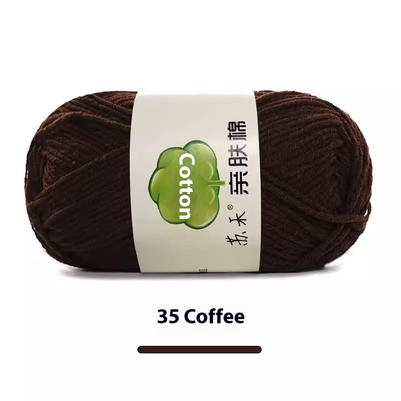 5-Strand Skin-Friendly Combed Milk Cotton Yarn – Hand Knitting Supplies