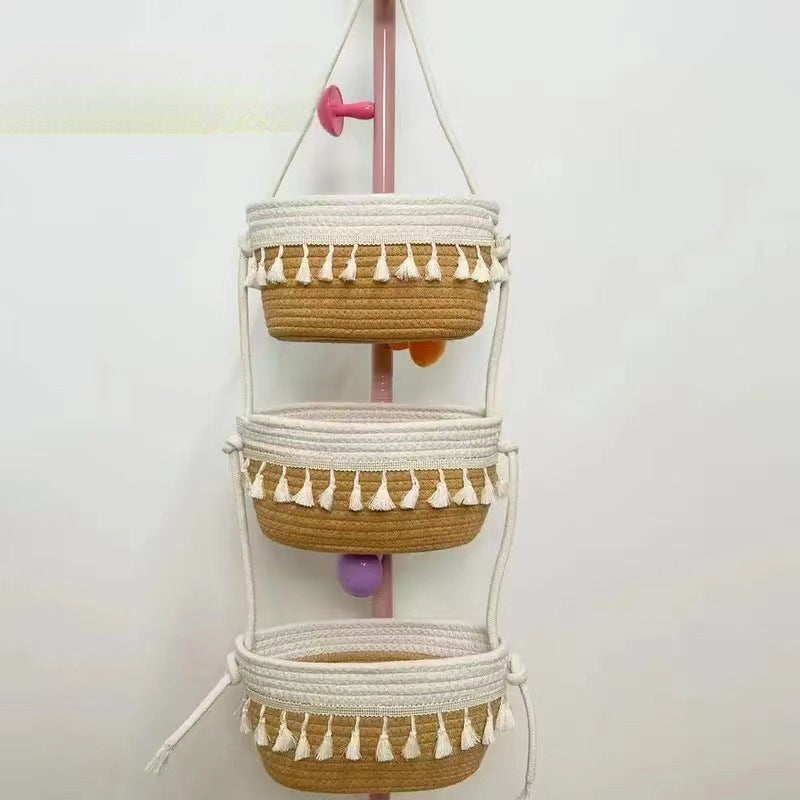 Wall-mounted Storage Basket Dormitory Room Storage Rack