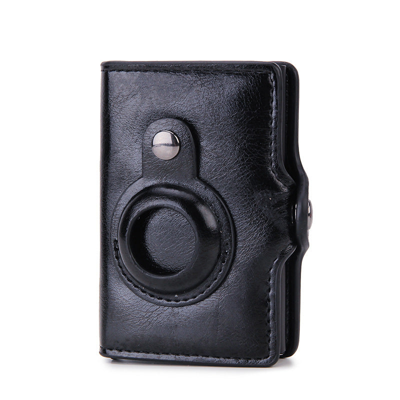 Multifunctional Men's Short Card Holder Wallet with AirTag Slot