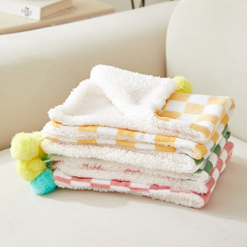 Comfortable Bed For Cats Dogs Plush Pet Blanket Cozy Dog Bed Mat Soft Fleece Cushion Warm Comfortable Pet Supplies For Cats Dogs