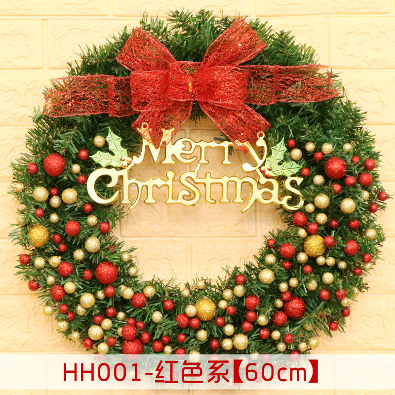 40/50/60CM Christmas Rattan Wreath Door and Window Hanging Decoration