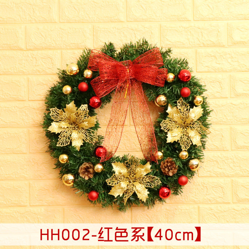40/50/60CM Christmas Rattan Wreath Door and Window Hanging Decoration