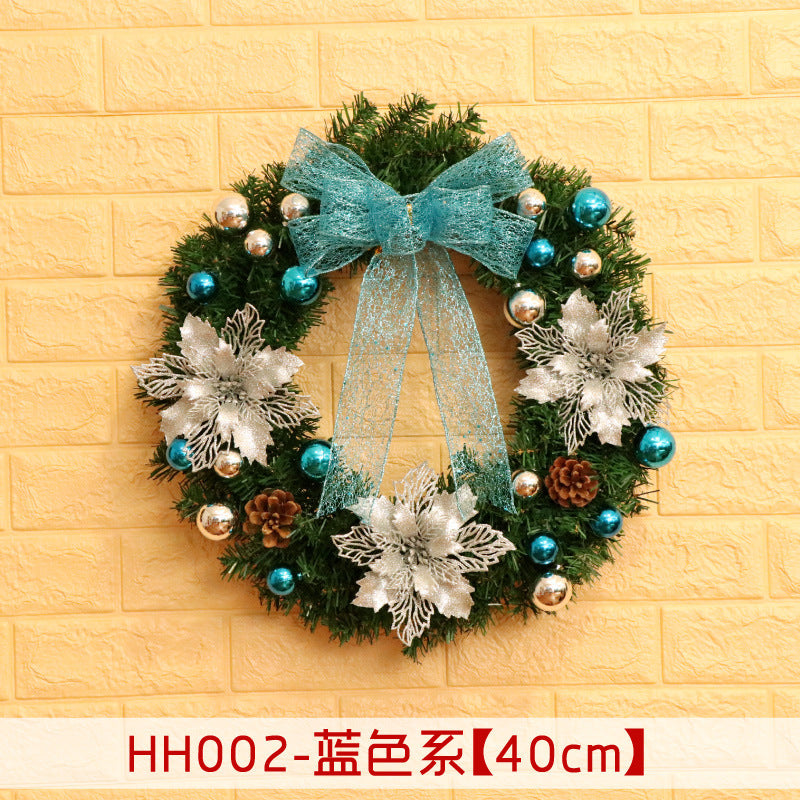 40/50/60CM Christmas Rattan Wreath Door and Window Hanging Decoration