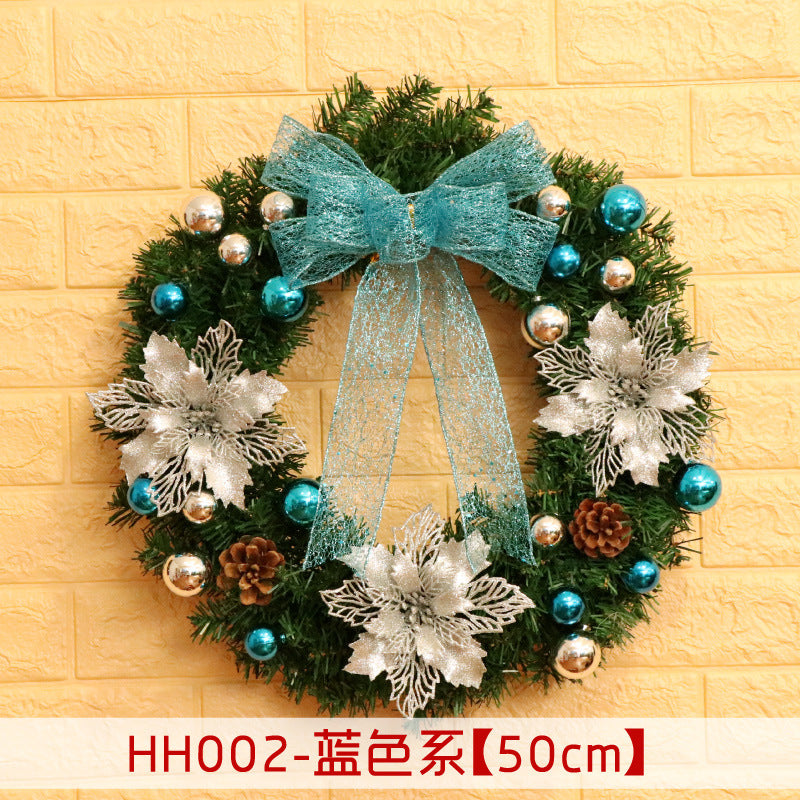 40/50/60CM Christmas Rattan Wreath Door and Window Hanging Decoration