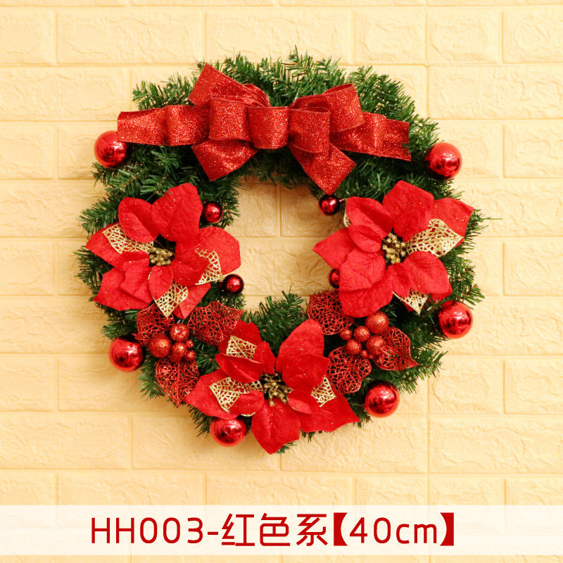 40/50/60CM Christmas Rattan Wreath Door and Window Hanging Decoration