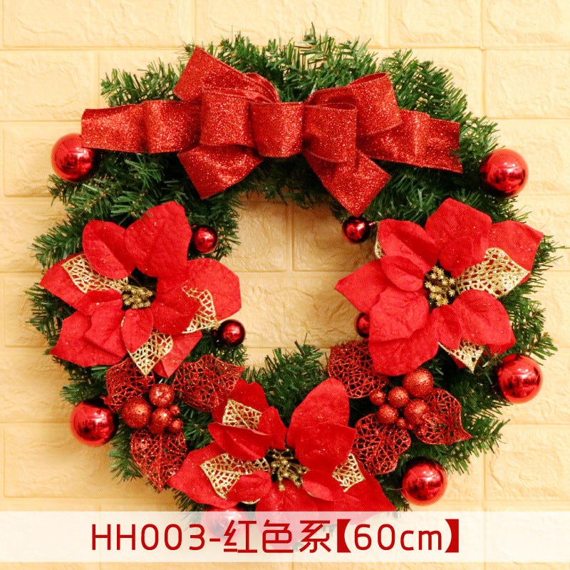 40/50/60CM Christmas Rattan Wreath Door and Window Hanging Decoration
