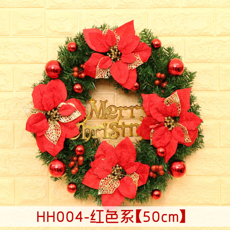 40/50/60CM Christmas Rattan Wreath Door and Window Hanging Decoration