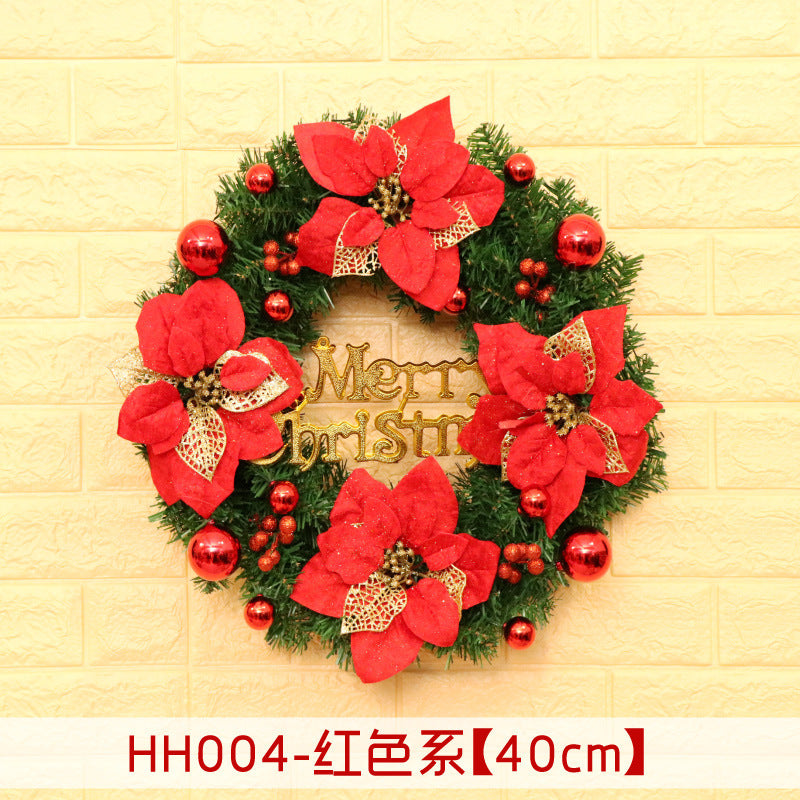 40/50/60CM Christmas Rattan Wreath Door and Window Hanging Decoration