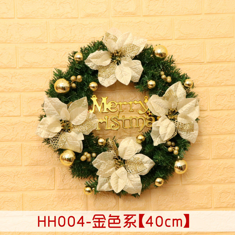 40/50/60CM Christmas Rattan Wreath Door and Window Hanging Decoration