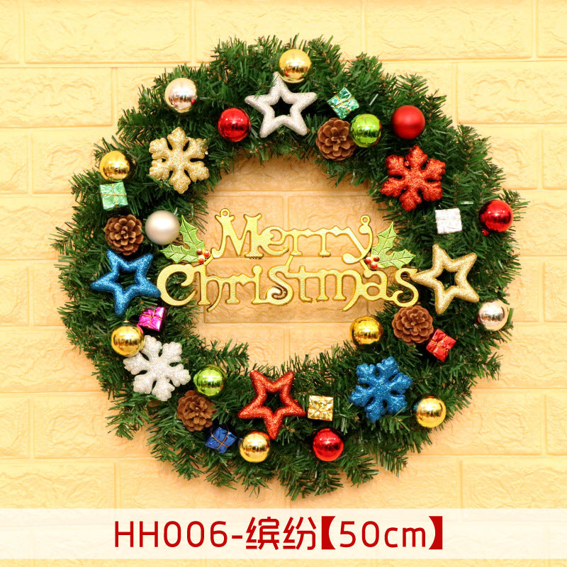 40/50/60CM Christmas Rattan Wreath Door and Window Hanging Decoration
