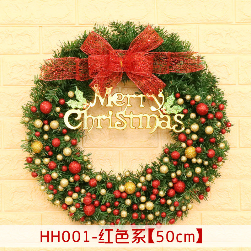 40/50/60CM Christmas Rattan Wreath Door and Window Hanging Decoration