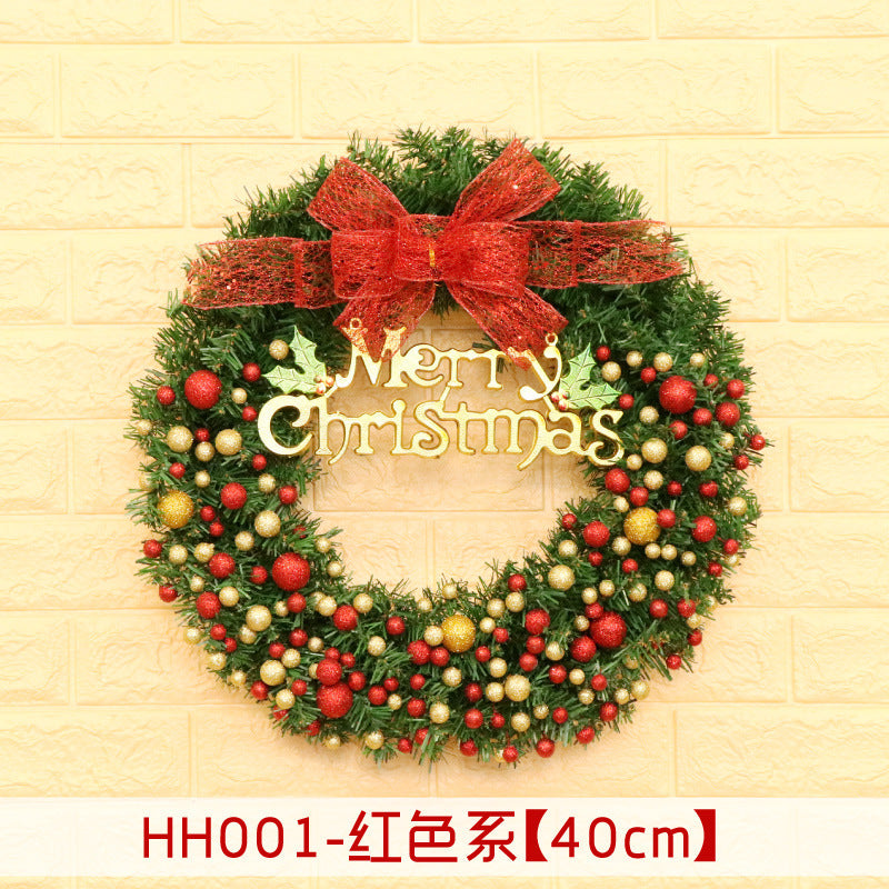 40/50/60CM Christmas Rattan Wreath Door and Window Hanging Decoration