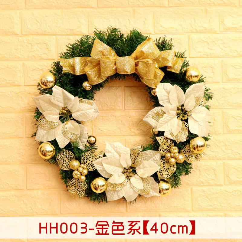 40/50/60CM Christmas Rattan Wreath Door and Window Hanging Decoration