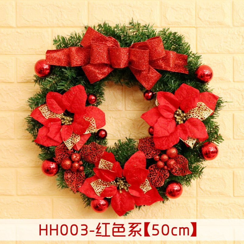 40/50/60CM Christmas Rattan Wreath Door and Window Hanging Decoration