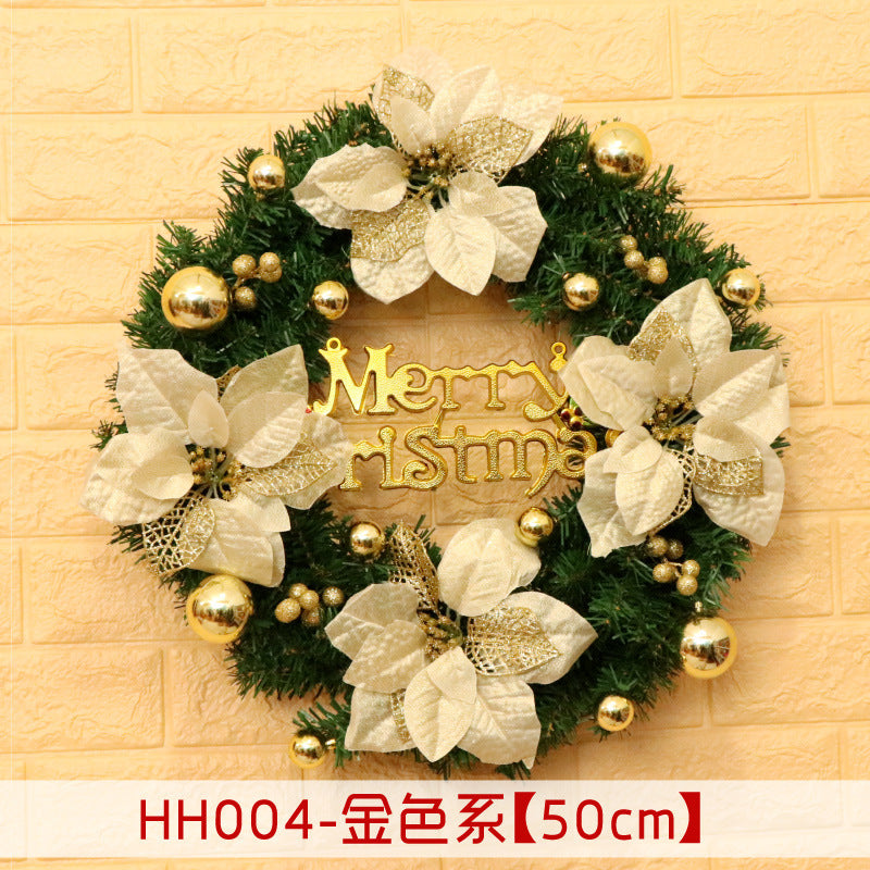 40/50/60CM Christmas Rattan Wreath Door and Window Hanging Decoration
