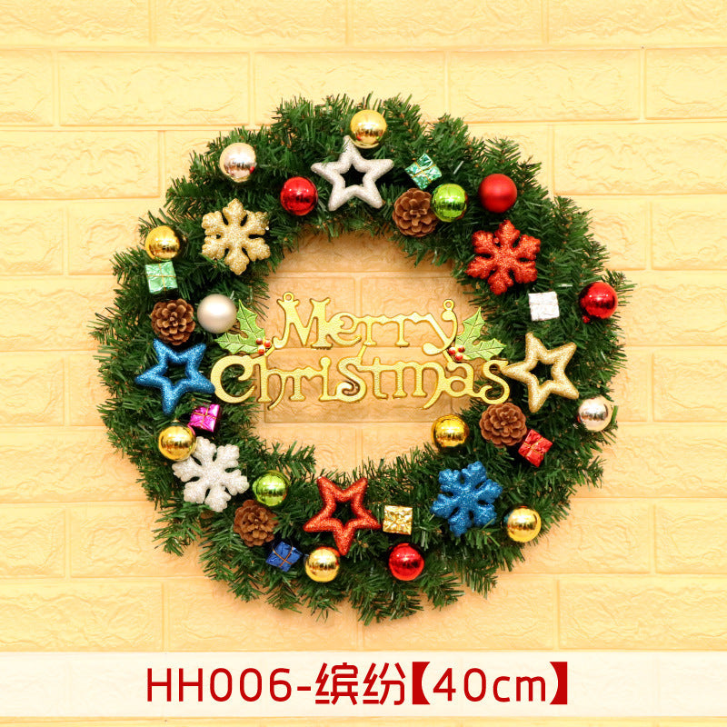 40/50/60CM Christmas Rattan Wreath Door and Window Hanging Decoration