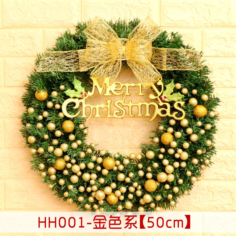 40/50/60CM Christmas Rattan Wreath Door and Window Hanging Decoration