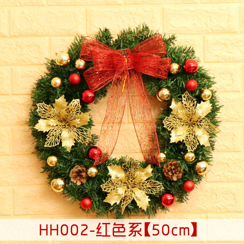 40/50/60CM Christmas Rattan Wreath Door and Window Hanging Decoration