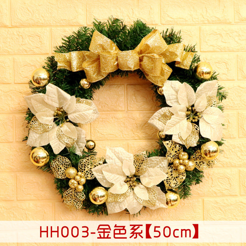 40/50/60CM Christmas Rattan Wreath Door and Window Hanging Decoration