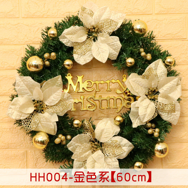 40/50/60CM Christmas Rattan Wreath Door and Window Hanging Decoration