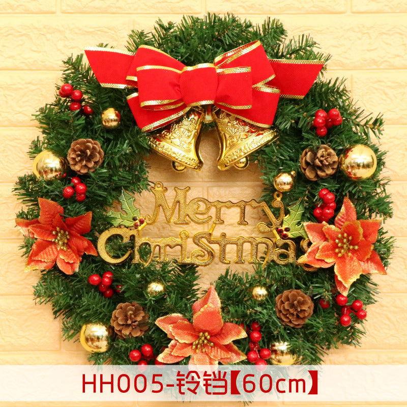 40/50/60CM Christmas Rattan Wreath Door and Window Hanging Decoration