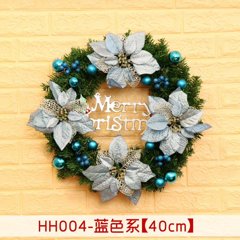 40/50/60CM Christmas Rattan Wreath Door and Window Hanging Decoration