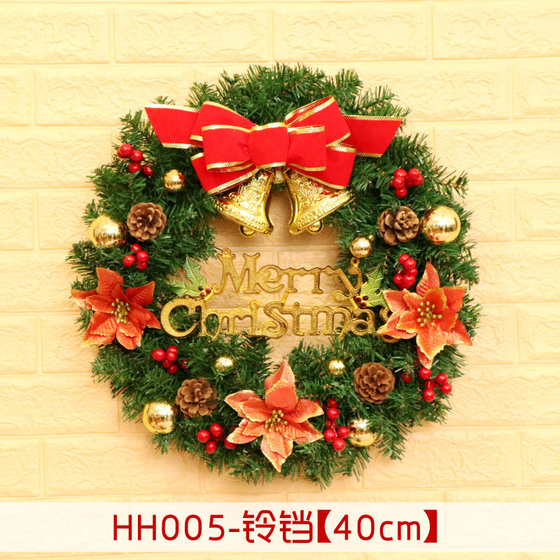 40/50/60CM Christmas Rattan Wreath Door and Window Hanging Decoration