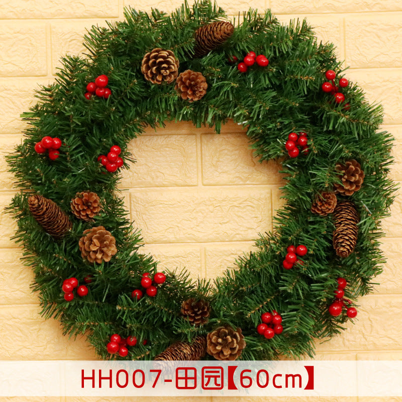 40/50/60CM Christmas Rattan Wreath Door and Window Hanging Decoration