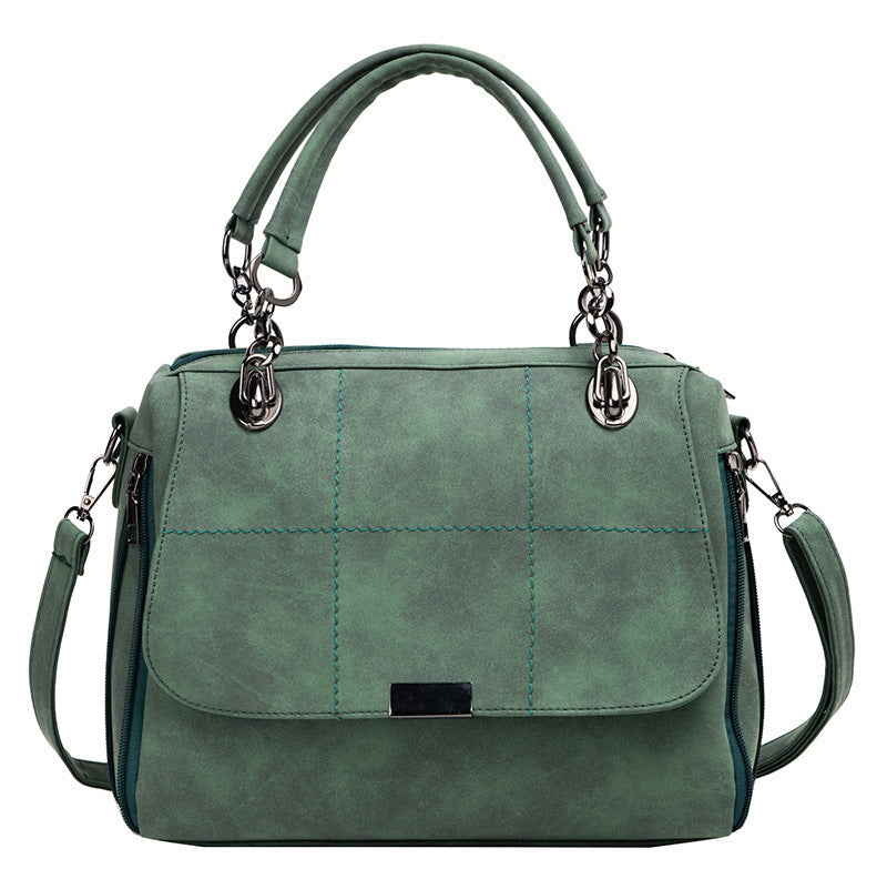 Women's Matte PU Leather Shoulder Bag Tote Travel Large