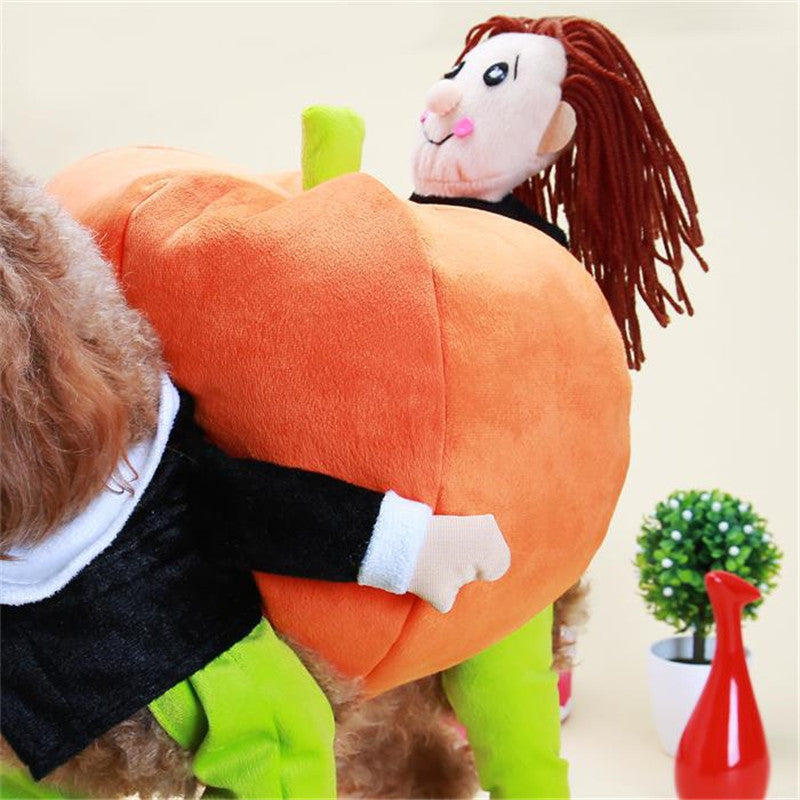Halloween Pumpkin Pet Costume – Cute Decorative Outfit for Dogs and Cats