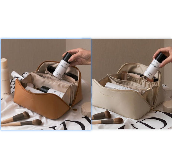 Large Capacity Travel Makeup Bag – Portable Cosmetic Storage Organizer