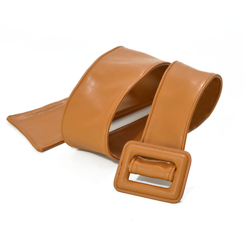 Women's Sheepskin Wide Belt