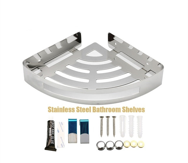 Corner Shelf for Bathroom & Toilet – Space-Saving Wall-Mounted Storage Rack
