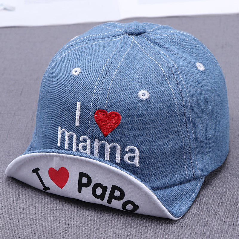 LoveShade Embroidered Baby Sun Hat – Soft Cotton Summer Hat with Printed Heart Design