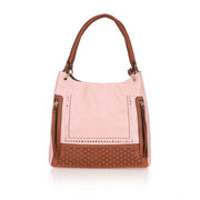 Generic Women's Faux Leather Printed Tote Bag (Pink)