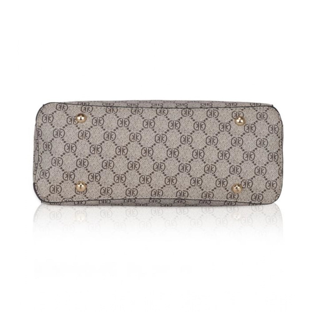 Generic Women's Women’s Faux Leather Printed Handbag – Coffee ColorLeather Printed Handbag (Coffee)