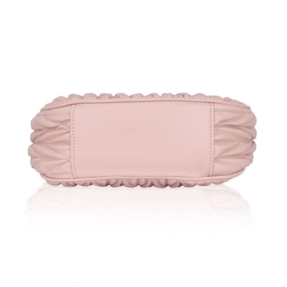 Women’s Faux Leather Textured Handbag – Pink