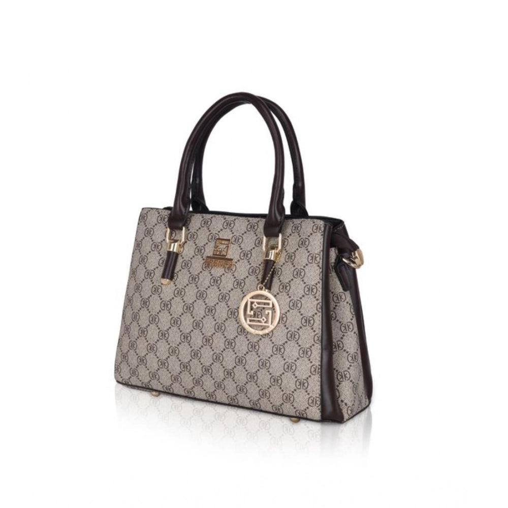 Generic Women's Women’s Faux Leather Printed Handbag – Coffee ColorLeather Printed Handbag (Coffee)