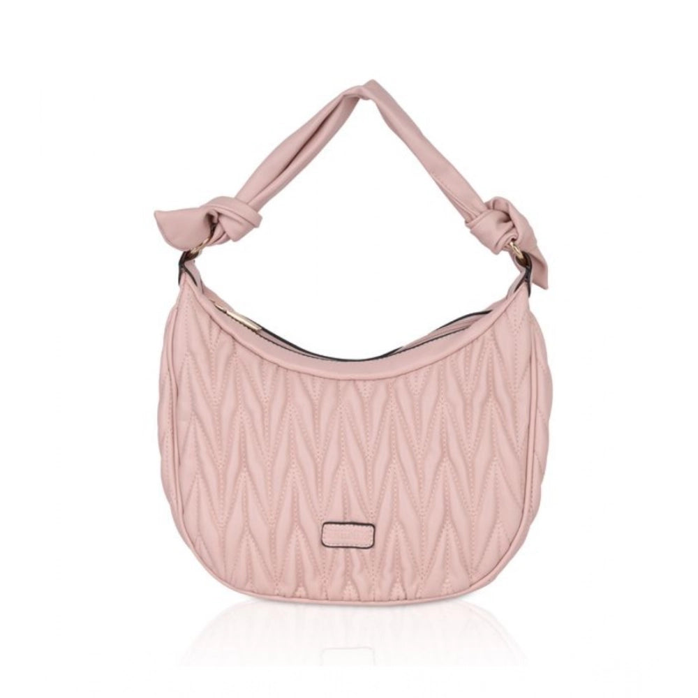 Women’s Faux Leather Textured Handbag – Pink