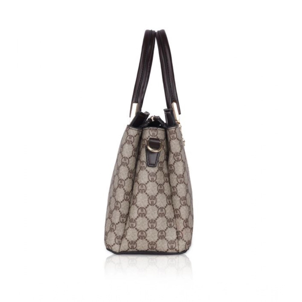 Generic Women's Faux Women’s Faux Leather Printed Handbag – Coffee ColorPrinted Handbag (Coffee)