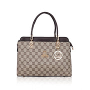 Generic Women's Faux Women’s Faux Leather Printed Handbag – Coffee ColorPrinted Handbag (Coffee)