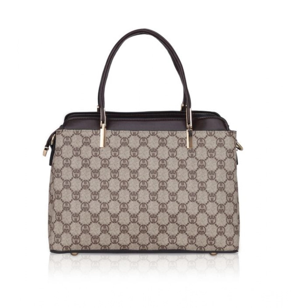 Generic Women's Faux Women’s Faux Leather Printed Handbag – Coffee ColorPrinted Handbag (Coffee)