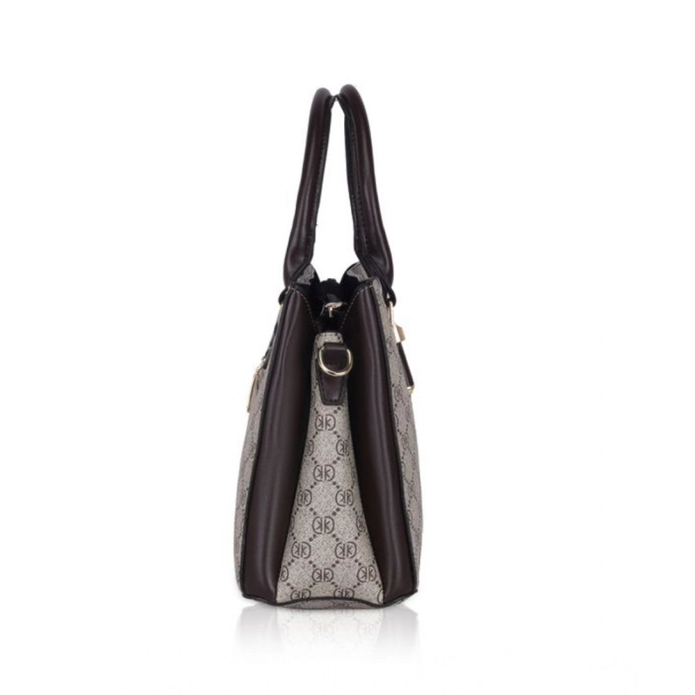 Generic Women's Women’s Faux Leather Printed Handbag – Coffee ColorLeather Printed Handbag (Coffee)